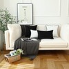 LIGICKY Set of 2 White Velvet Throw Pillow Covers Modern