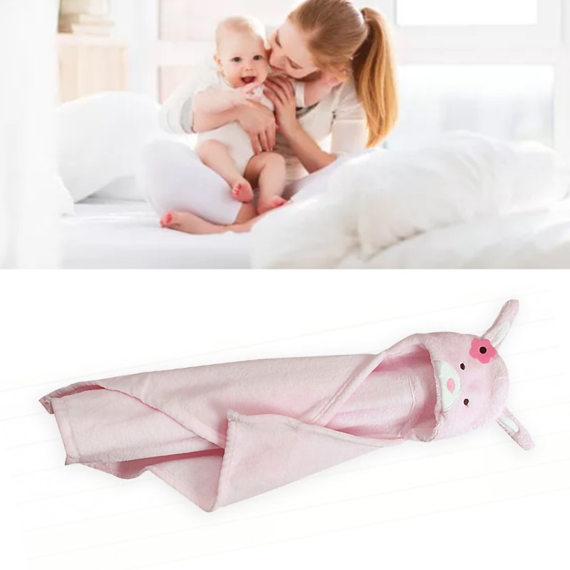 Kids Hooded Blanket Wearable Blanket Soft Cozy Coral Velvet Animal