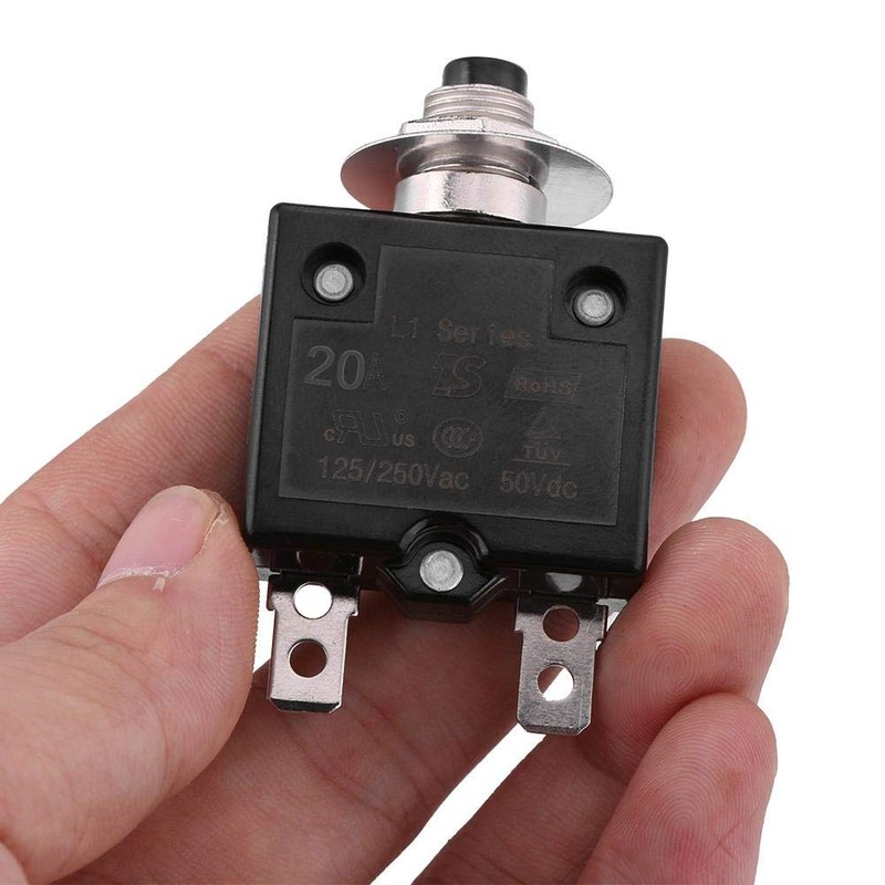 KIMISS Plastic Metal Reset Thermal Switch with Waterproof Button Circuit