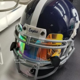 Victory Visors Rainbow Mini Football Helmet Visor. (*Flat Style*) COMBINED SHIPPING! - Clear Rainbow