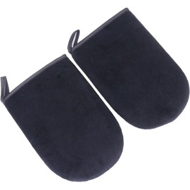 Guante Bronceador sin Sol Negro de Esponja, Paquete de 2 Aplicador de Autobronceador, Uso Cómodo y Aplicación Uniforme, para Crema Autobronceadora
