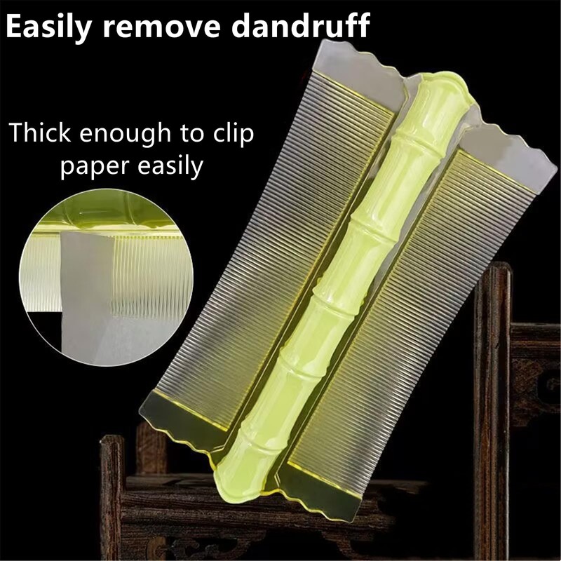 Fine Tooth Comb for Dandruff, 2 Pcs Double-Sided Comb Dandruff