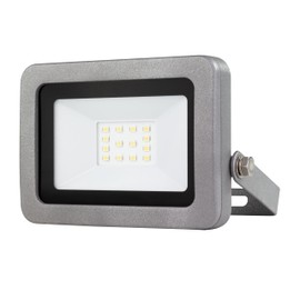 REV LED Spotlight Outdoor Flare - IP65, LED Lamp 10 W, 900 lm, 6500 K, Wall Lamp - Ideal for Yard Driveways, Garages and House Entrances, Silver