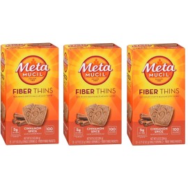 Metamucil Fiber Thins Cinnamon Spice 24ct (3 Pack)