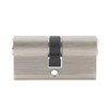 Jeriup 60mm(25/10/25) Satin Nickle Euro Cylinder, Brass Door Lock Cylinder
