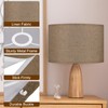 YOKIVE 2Set Drum Lamp Shades for Table Lamps, 13"x13"x10" Linen