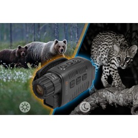 Technaxx Germany Night Vision Device for Hunting, Military, Observation TX-141 - Photo and Video Mode, 4x Digital Zoom, View Range in Full Darkness up to 300 m, IR LED, HD Resolution