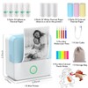 HUIJUTCHEN Mini Printer, Portable Inkless Pocket Printer Wireless Bluetooth Photo