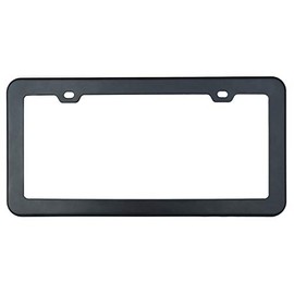 Creathome 201 Stainless Steel License Plate Frames with Matt Black Color