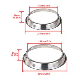 IEUYO Universal Wok Support Ring Wok Rack Wok Stand for Most Woks Kitchens and Restaurants Use Stainless Steel Size Large 2PCS