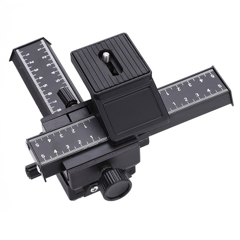 4 Way Macro Focusing Rail Slider with 1/4" Mounting Screw
