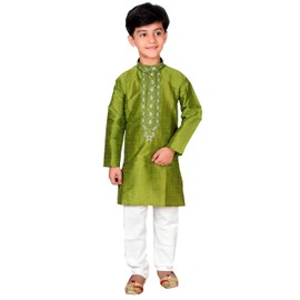 Boys Mehendi Outfit Kurta Shalwar Kameeez Pajama Sherwani 934 (6 years Moss Green)