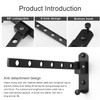 HJIAMA Foldable Clothes Rail, 90° Clothes Rail, Wall Mounted Clothes