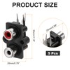 MECCANIXITY 5Pcs PCB Panel Mount AV Concentric Outlet 2 RCA