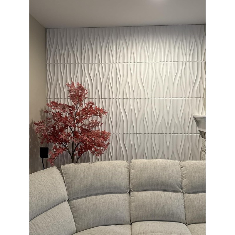 STICKGOO Wave Wall Panels for Interior Wall Decor, White 3D