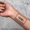 4 x 'Cassette Tape' Temporary Tattoos - Water Resistant, Skin-Safe,