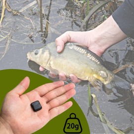 2x 20g Tungsten Putty for Carp Fishing, Easy to Mold and Very Sticky Carp Fishing Weight Tungsten Rig Putty Reusable Fishing Putty Carp Fishing Accessories (Black)