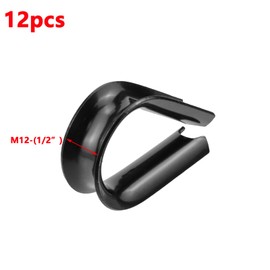 Antrader M12 Stainless Steel Thimble for 1/2" Diameter Wire Rope Cable Thimbles Rigging,12 Pack (Black)