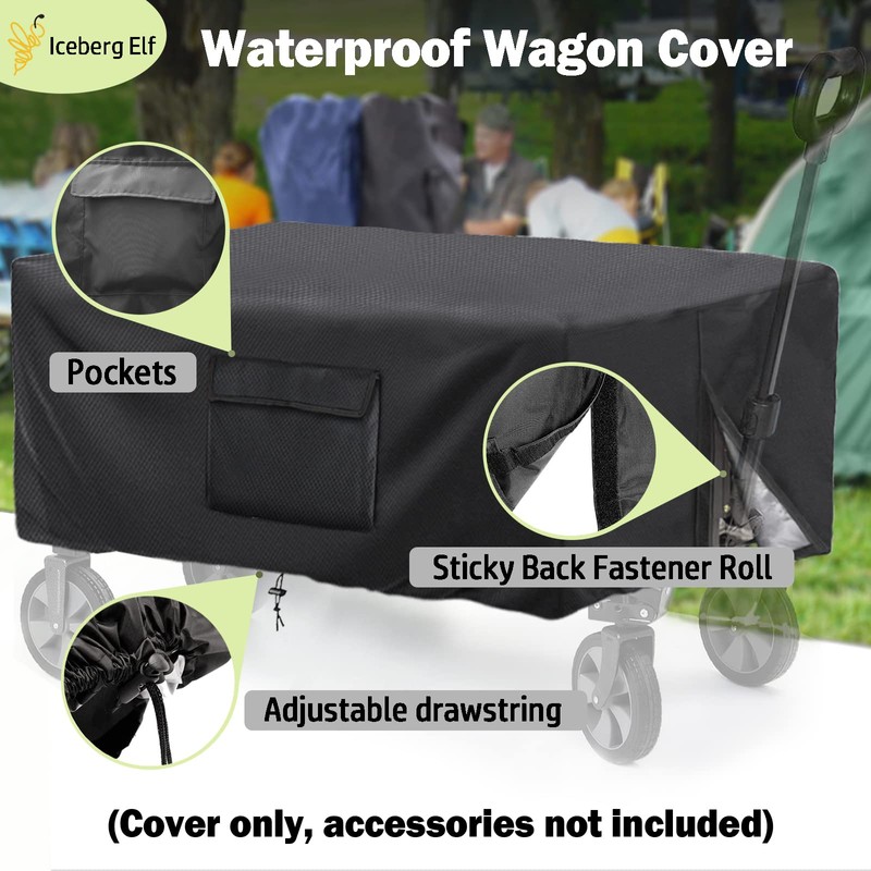 Iceberg Elf Extended Wagon Cover,Waterproof Wagon Covers,54" L x 22"