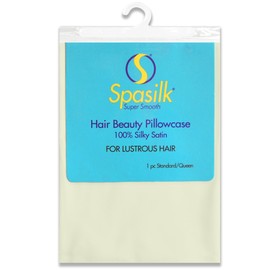 Spasilk Satin Pillowcase For Hair And Face, Polyester Satin Pillowcase, Queen Size- Ivory Pillowcase