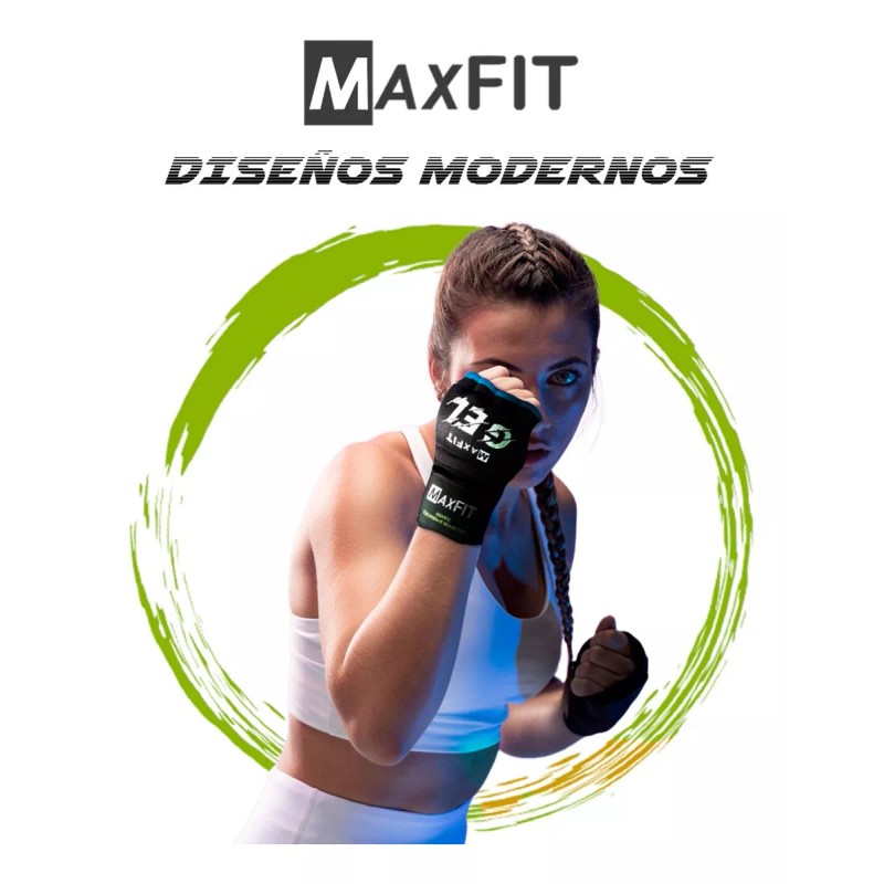 Maxfit Guantes D Boxeo Con Protección De Gel Y Vendaje