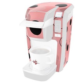 WraptorSkinz Decal Style Vinyl Skin compatible with Keurig K10 / K15 Mini Plus Coffee Makers Lots of Dots Pink on Pink (COFFEE MAKER NOT INCLUDED)