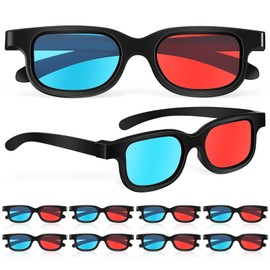 Milisten 10 Gafas 3D para Películas De Televisión Gafas 3D Rojas Y Azules Gafas Tridimensionales Gafas De Visualización 3D para Anaglifo Estereoscópico Libro De Películas Fotos Proyector