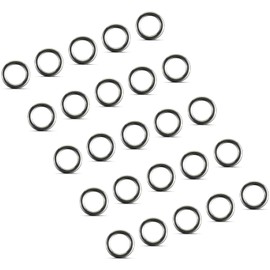 AMZfishing 25 x solid stainless steel rings, stainless steel connectors, rig fishing rings, fishing rings, swivel fishing, sea fishing accessories, fishing swivels (25 pieces, b: #3 (166 kg))
