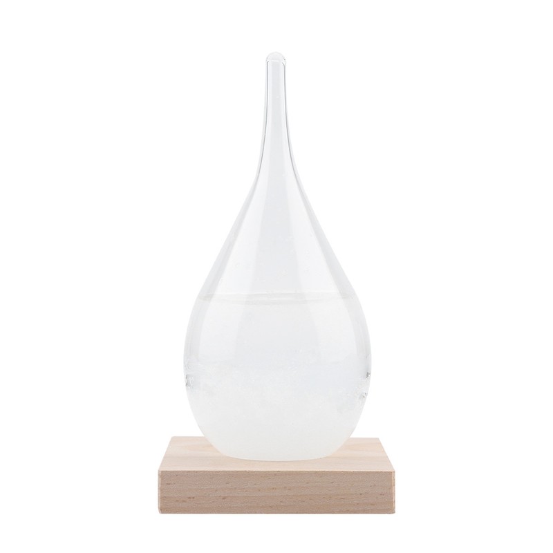 Storm Glass Drop shaped Storm Bottle Desktop Weather Station Predictor