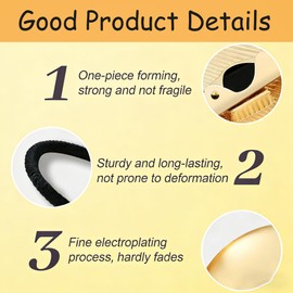 6PCS Gold Hair Ties for Women, Metal Cute Hair Ties for Thick Hair, Fashion Gold Hair Accessories Elastic Hair Ties Ponytail Cuff Hair Bands Holiday Gifts