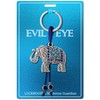 LUCKBOOSTIUM Elephant Charm Keychain w/Blue Crystal and Hanging Evil Eye