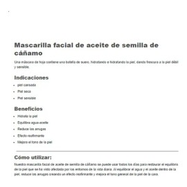 Mascarilla Mesohemp, Calma La Piel Y Reduce Arrugas, 3pack