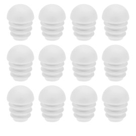 VGOL 50Pcs Plastic Tube Insert Plug Round End Plugs Tube Domed Inserts End Caps Stoppers Furniture Accessories for Chairs Table Legs 16mm White