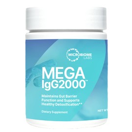 Microbiome Labs Mega IgG2000 Gut Health Powder for Women, Men & Kids 2+ - IgG Immunoglobulin Supplement for Digestive Health Support - Dairy-Free Bovine Colostrum Supplement Alternative (2.1 Ounces)