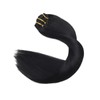 XDhair Clip in Hair Extensions Human Hair Black 16" 100g