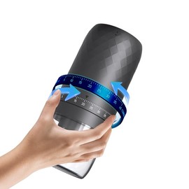 Portable Electric Coffee Grinder, 40 Adjustable Settings Small Electric Burr Coffee Bean Grinder, Mini Rechargeable Espresso Grinder for Travel, Camping, Home, and Office