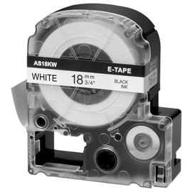 USUPERINK Compatible for LabelWorks Label Maker Tape LK-5WBN LC-5WBN LC-5WBN9 SS18KW 3/4" 18mm 0.7" Black on White Label Tape for LabelWorks LW-400 LW-500 LW-700 LW-900P Label Maker