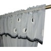 Householdfurnishing Embroidered Kitchen Window Pair Curtains Set Rod Pocket with