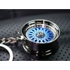 VmG-Store BBS Style Black / Chrome Rim Keyring - Solid