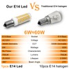 TRIJZHOU E14 LED Light Bulb 6W 120V European Equivalent 60W