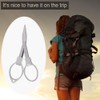 Allpdesky 2 Pieces Stainless Steel Scissors Anti-Rust Folding Scissors Glasses-Shaped