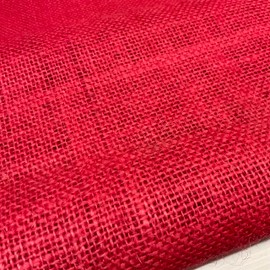 Red 1 Meter 100% Coloured Jute Hessian Craft Ideal for Upholstery Fabric 39 inches Wide