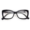 Women Big Lens Butterfly Reading Glasses - Fun Cateye Clear