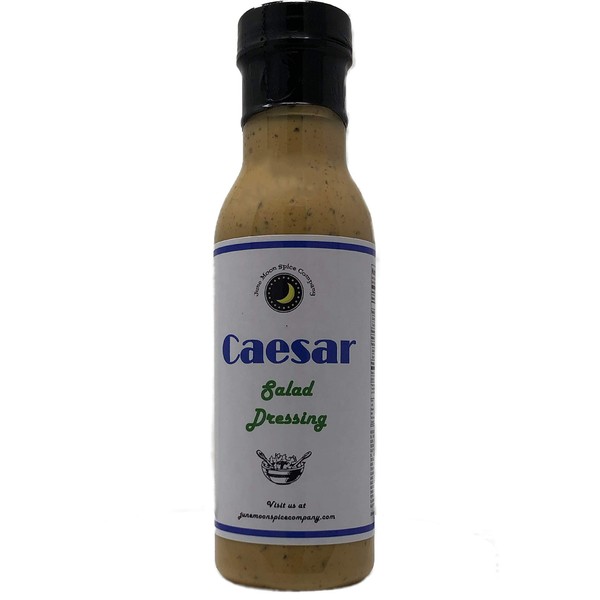 Premium | aderezo para ensalada CAESAR | bajo colesterol | Hecho a mano en pequeños lotes con hierbas frescas de granja para sabor y ralladura premium