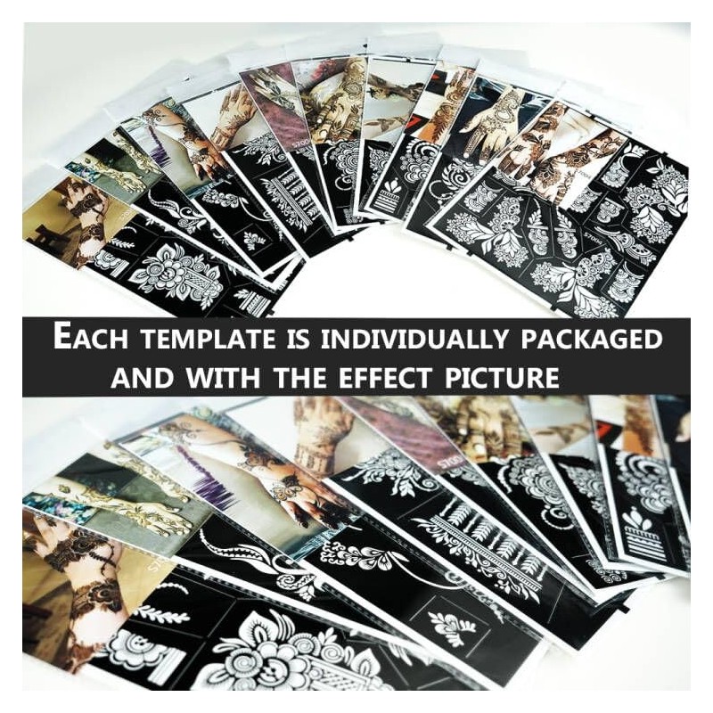 XMASIR 10 Sheets Tattoo Stencils 20 Pcs Arm Hand Tattoo