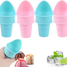 Giyofom Ice Cream Ice Cream Scoop Set with Mini Spoons Reusable Good Plastic Handle for Cooking Ds