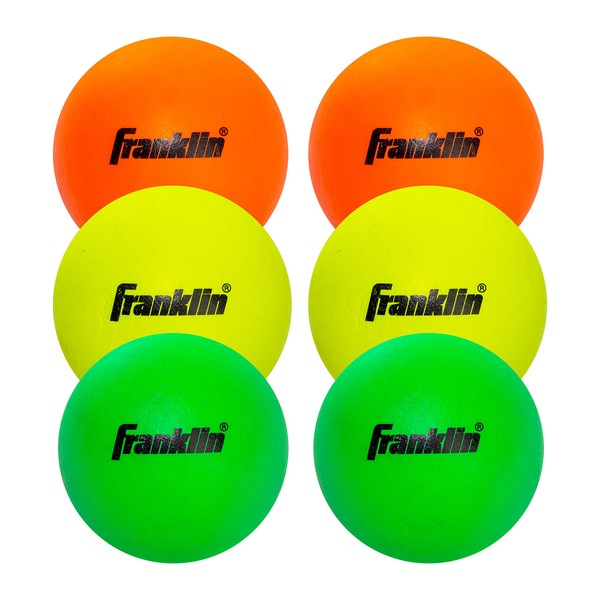 Franklin Sports Lacrosse Balls - Soft Rubber Lacrosse Balls for Kids - Perfect for Beginners & First Time Players - Softer & Smaller Construction Than Regulation Balls for Safe Play - Pack of 6