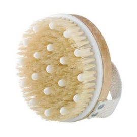 COLLBATH Exfoliate Brush Wooden bath brush exfoliating brush for body scrub exfoliating body scrubber dead skin remover for body Shower brush Bristle bath brush Bamboo frosted dry brushing