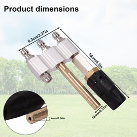 M5 Twist Nozzle, 3-in-1 Downstream Soft Wash & Long Range Soap Nozzle with 1/4 Inch NPT Connect 3-7 GPM Pressure Washers Tip for Garden Floor Cleaning, 0 to 60° Spray Adjustable Pattern