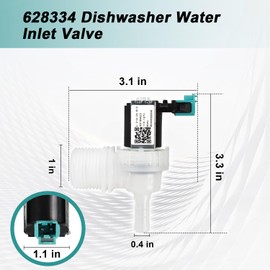SDRZJX Upgrade Dishwasher Water Inlet Valve Compatible with Bosch SHE DWH SHX SHV SHP SHX Replace#: 628334 00628334 10023852